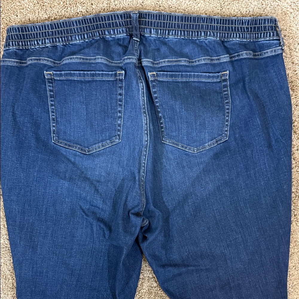 Torrid Dark Blue Pull-On Boyfriend Straight Super Soft Mid-Rise Jean SKU0880 - Picture 13 of 15